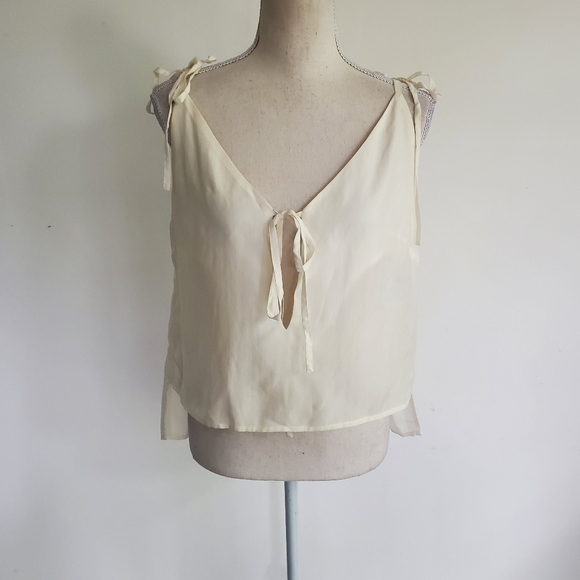 Sancia Cupro Tie High Low Cami - Picture 3 of 11